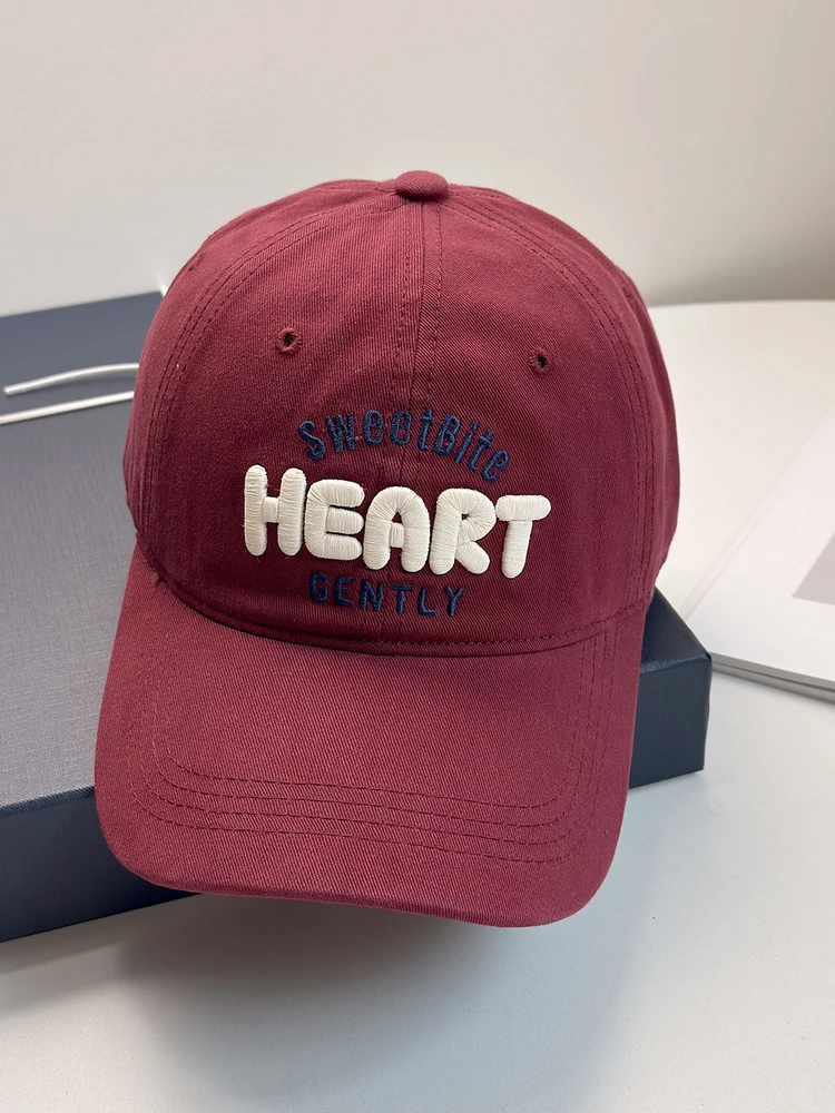 

Embroidered Letter Baseball Cap New Retro Casual Duckbill Cap Trendy Men