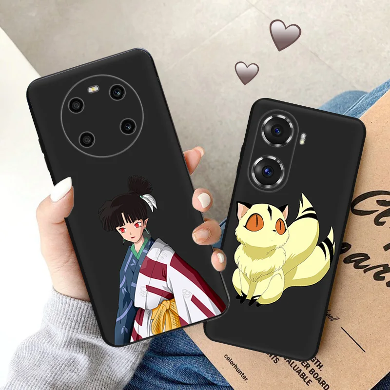 Ultra Thin Silicone Soft Phone Case For Honor X8 X7 X9 b X6 4G 70 90 Magic5 Pro 8x Pixel 8 7 6 a Inuyasha Kikyo Matte Cover