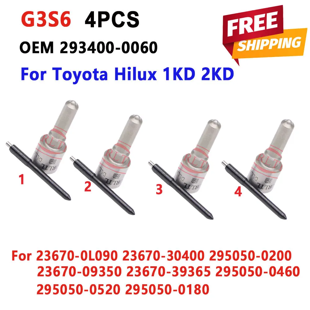 

295050-0520 295050-0180 Diesel Injector Nozzle G3S6 Auto Injector 23670-0L090 23670-30400 293400-0060 for TOYOTA 295050-0460