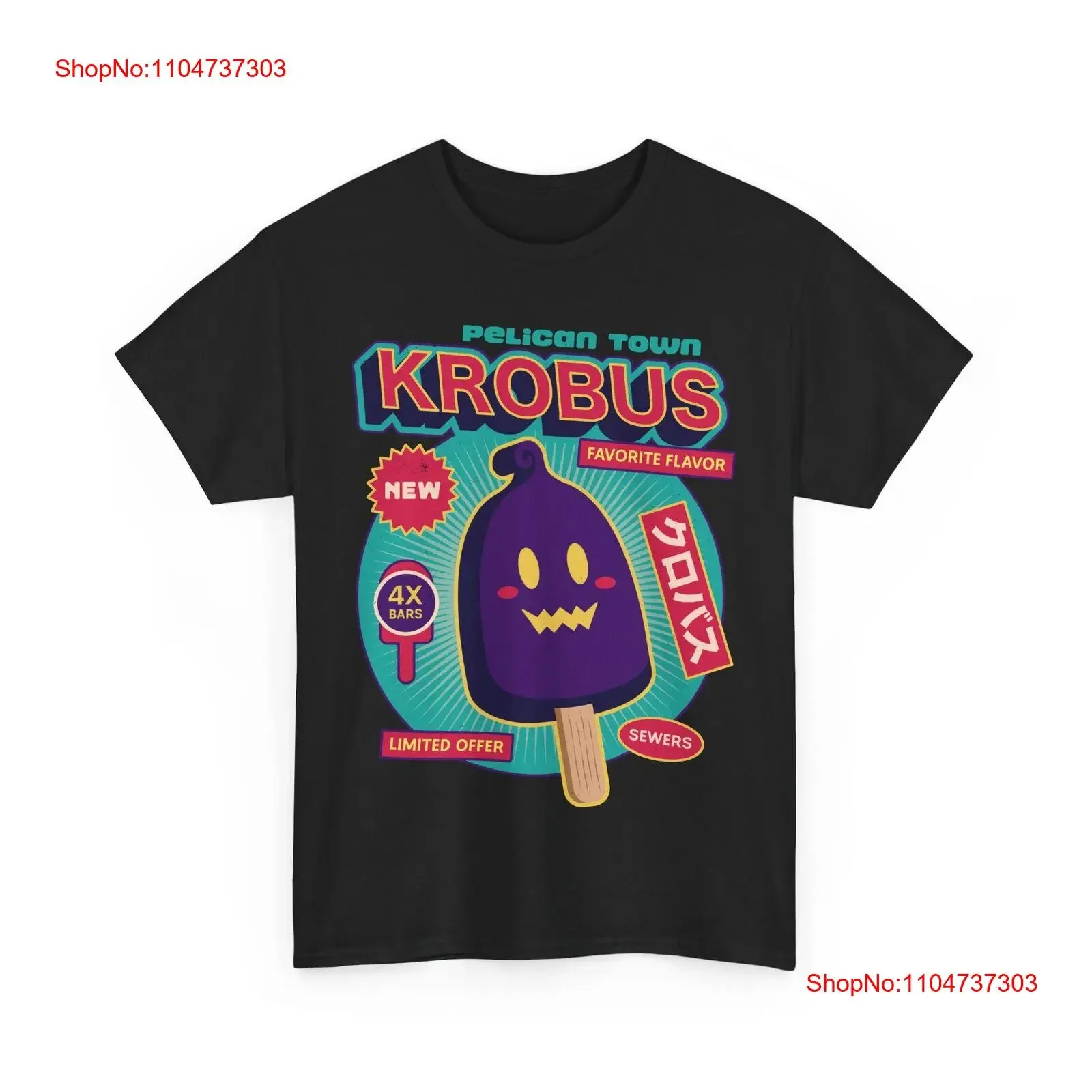تي شيرت Krobus Ice Cream Stardew Valley Video Game Junimos ملابس مصممة كلاسيكية مغسولة أنيقة ومريحة قليلاً