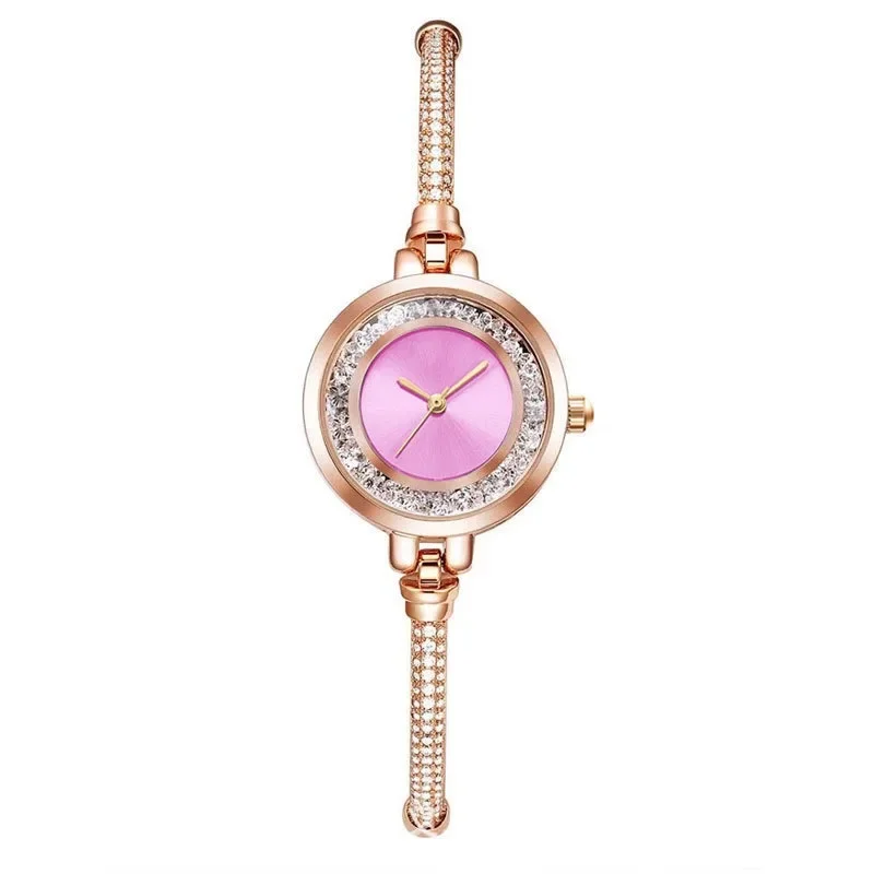 2025 موضة الساعات النسائية سوار ذهب الطلب الصغير ساعة أنيقة جديدة في لطيف المرأة الصلب كوارتز ساعة اليد Relojes Para Damas #6