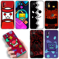 Geometry Dash Game Phone Case For Xiaomi Redmi Note 10 11 11S 12 4G 8 9 11E 11T Pro Plus 10T 8T 9S 10S 12S Black Silicone Cover