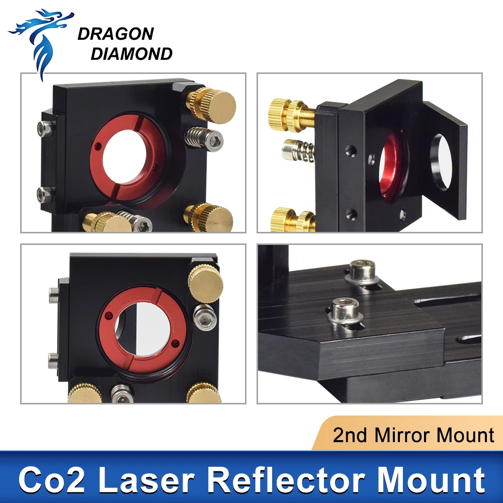 Co2 Laser 2nd Rreflector Mount Mirror Mount 25mm Lensa Integratif Mount Untuk Mesin Pemotong Ukiran Lase.