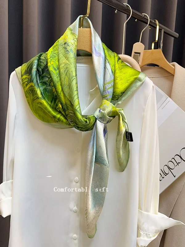 fashionable-silk-scarf-88cm-large-square-versatile-women's-decorative-sunscreen-spring-summer-shoulder-wrap-scarf