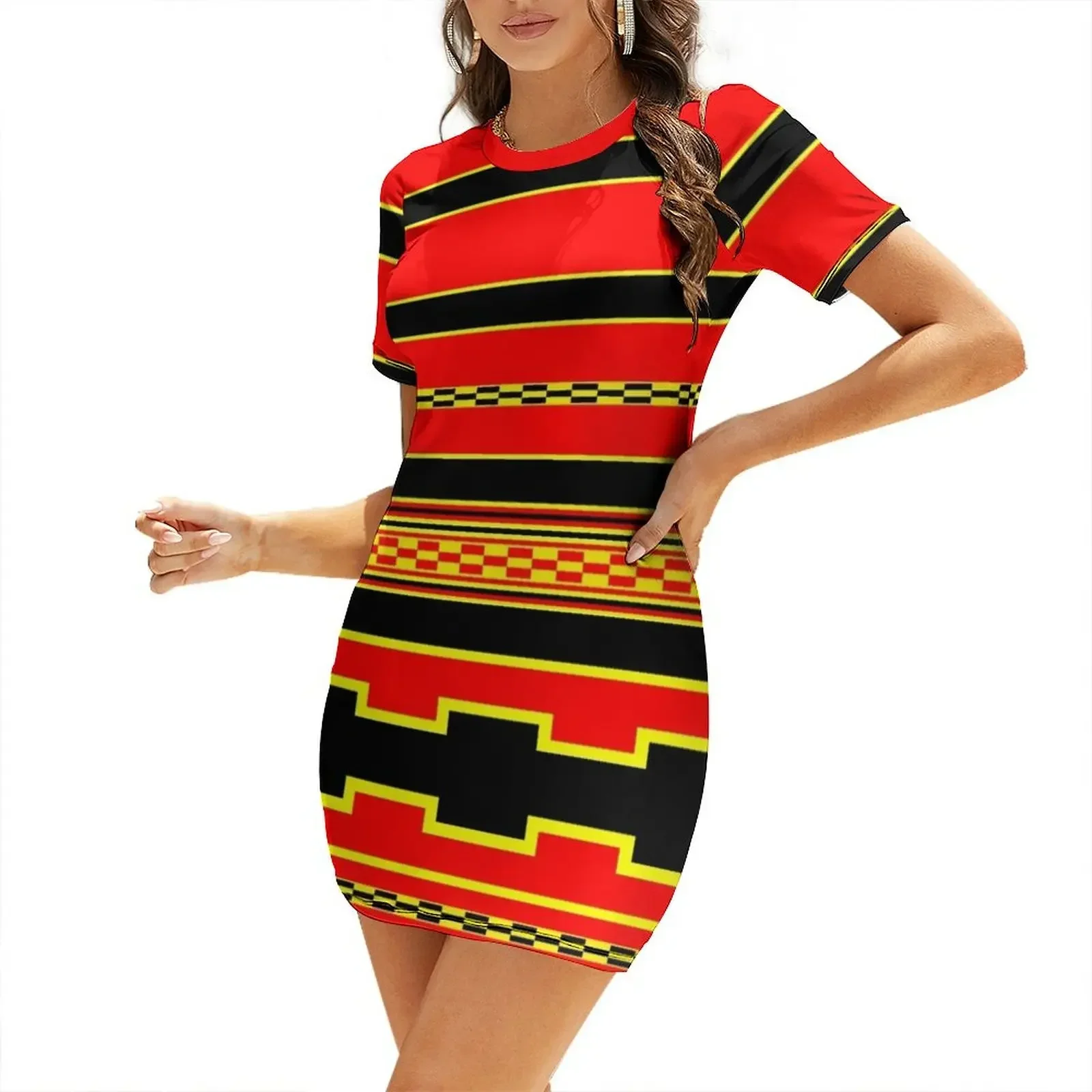 Wolaita Short-Sleeved Dress Woman clothing birthday dress woman dress