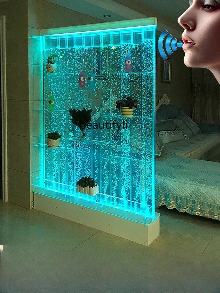 

smt03 new Flowing Water Ornaments Flawless Finish Wine Cabinet Glass Creative Water Curtain Wall Flowing Water Subareas Screenss