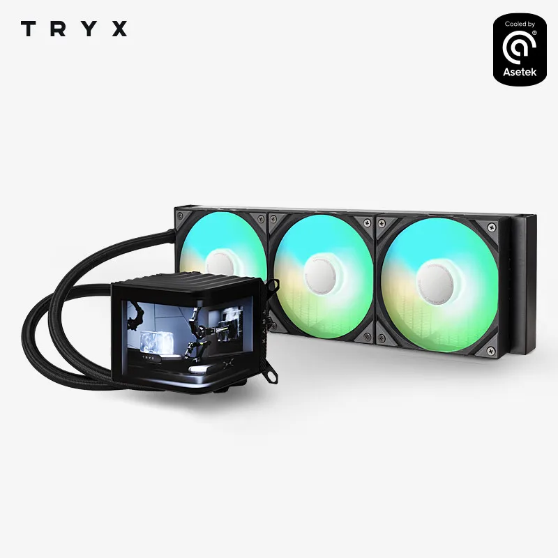 TRYX PANORAMA SE 360 ARGB 液体クーラー TRYX, Panorama SE 360 ARGB White, 360mm, rotatable 6.5