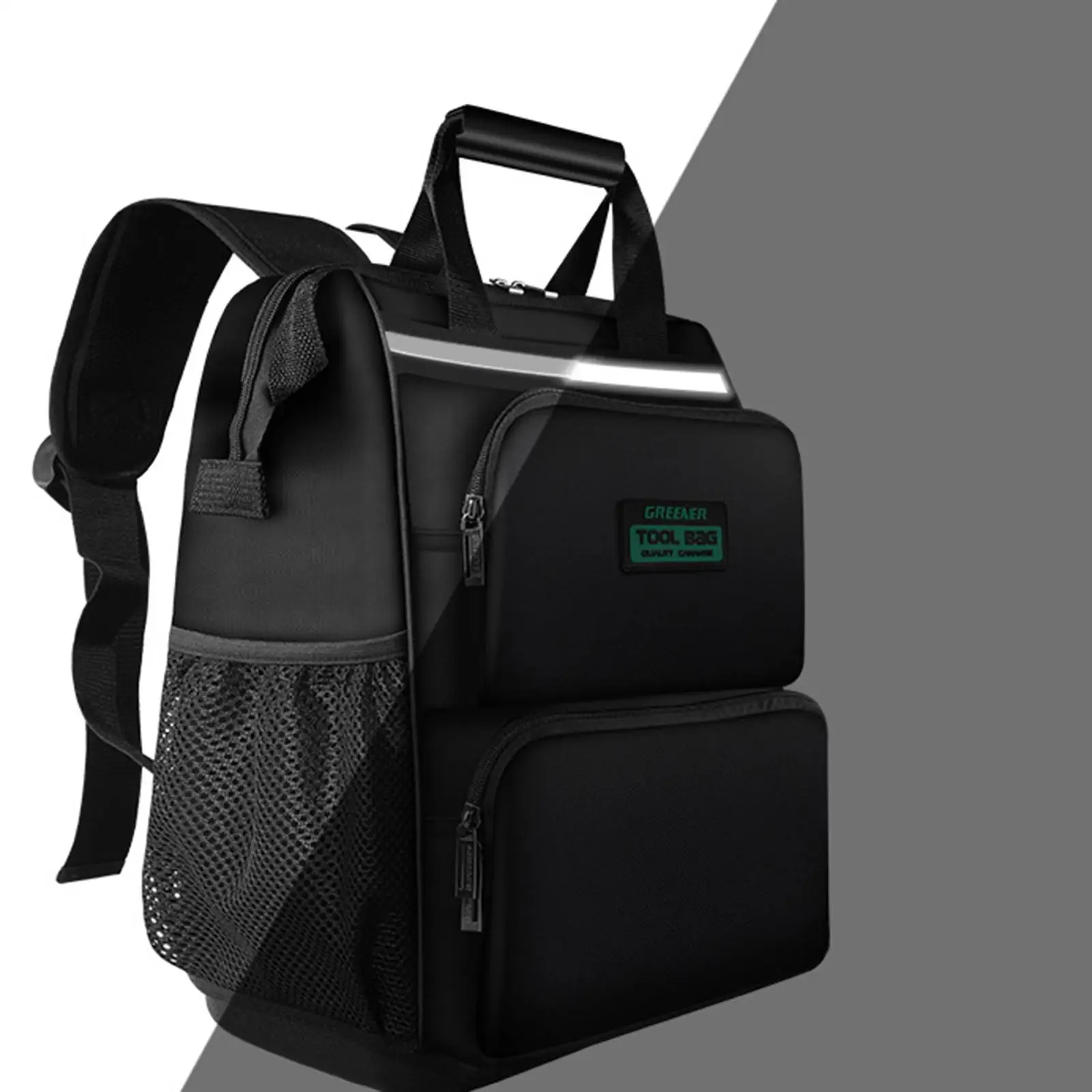 Tool Bag Heavy Duty for Men Waterproof Work Black Tool Backpack