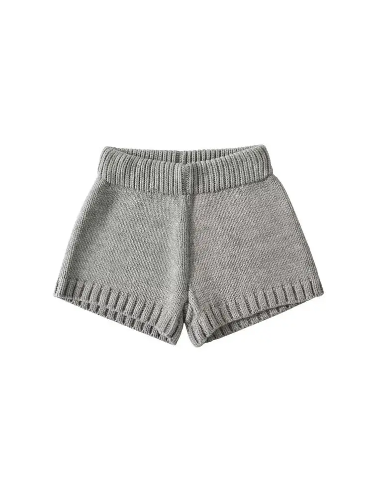 กางเกงขายาวทรงสลิมเอวสูงผ้าถักนุ่มสบายสำหรับผู้หญิง สไตล์ลำลอง รุ่นใหม่ล่าสุดประจำฤดูใบไม้ผลิ