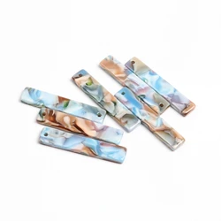 Tortoise Shell  Charm,Acetate Acrylic, Thin Bar Rectangle pendant ,Boho ,Leopard Print,Earring Parts,Ohrringe finding