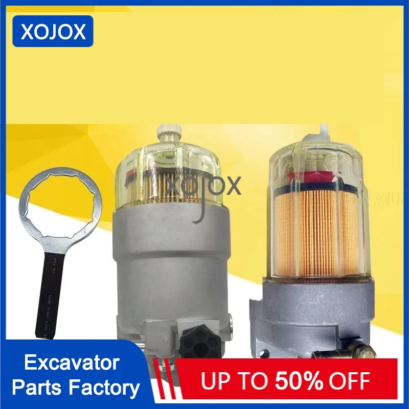 XOJOX For SUMITOMO SH300 330 350 360-5 A5 Oil-water separator assembly Diesel filter Firewood filter excavator accessories