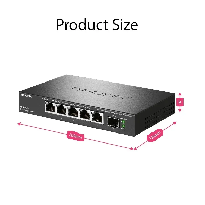 TP-LINK 10G SFP 5-Port Multi-Gigabit 2.5Gbps Unmanaged Internet Network Ethernet 2.5G Switch TL-SE2106 Switches 10 Gigabit Fibra