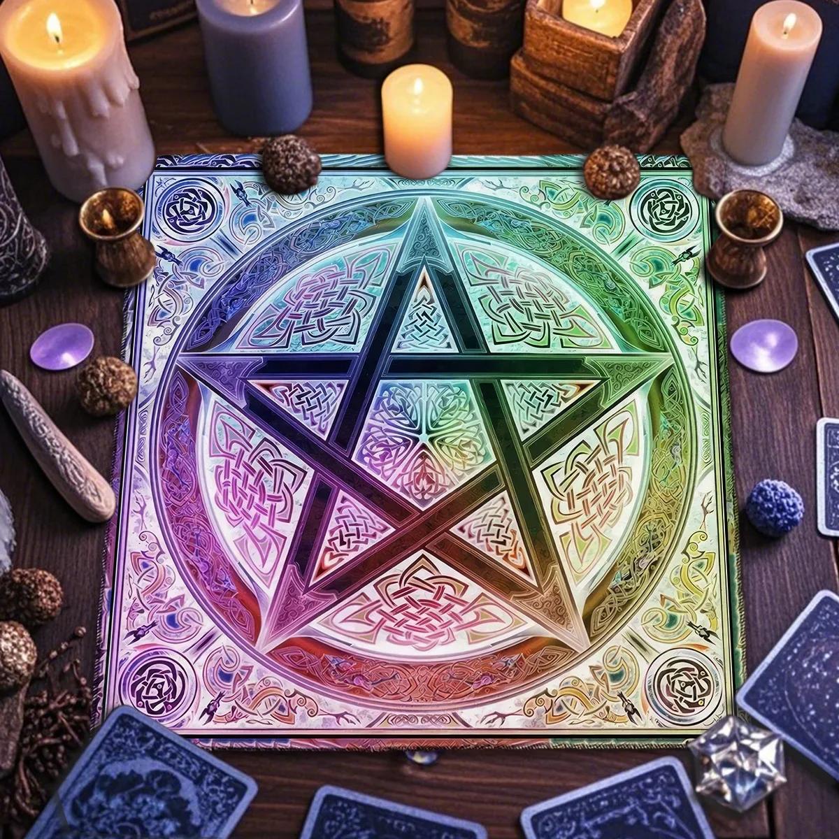 Star Pattern Tarot Tablecloth Tarot Witch Altar Cloth Pagan Table Cloth Astrology Table Cover For Card Game Pad Home Room Decor