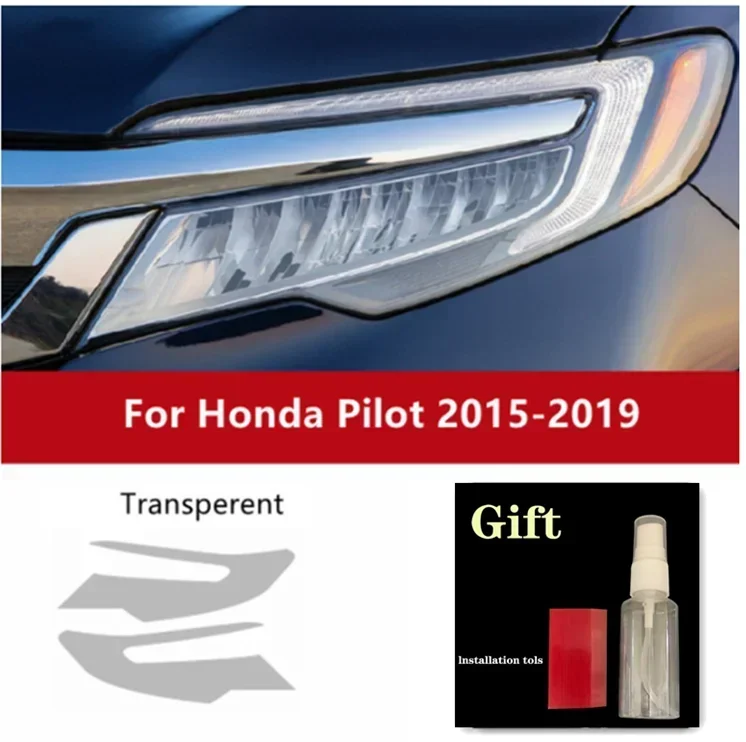 

Car Headlight Protection Tint Film Smoke Black TPU Protective Light Transparent Sticker For Honda Pilot 2015 2016 2017 2018