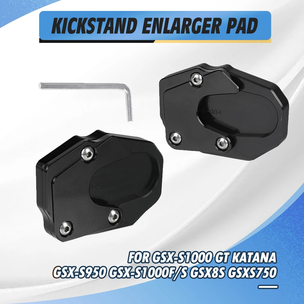 

For Suzuki GSX-S1000 GT Katana GSX-S950 GSX-S1000F/S GSX8S GSXS750 Kickstand Foot Side Extension Pad Support Plate Enlarge Stand