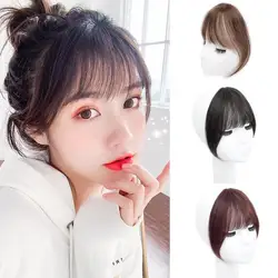 Faux Air Bangs Hairstyle Tool pour femme, extension de pince à cheveux, cheveux synthétiques, faux glands, perruque naturelle