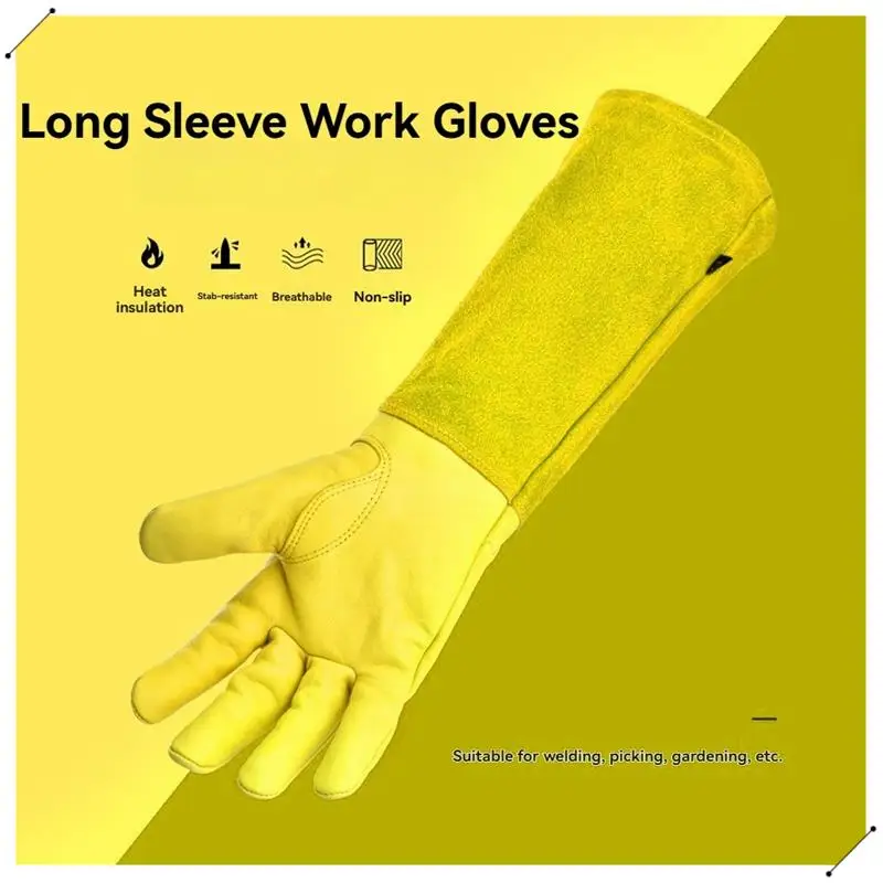 Rose Pruning Gloves For Men And Women Long Thorn Proof Gardening Gloves Breathable Leather Best Garden Gift L