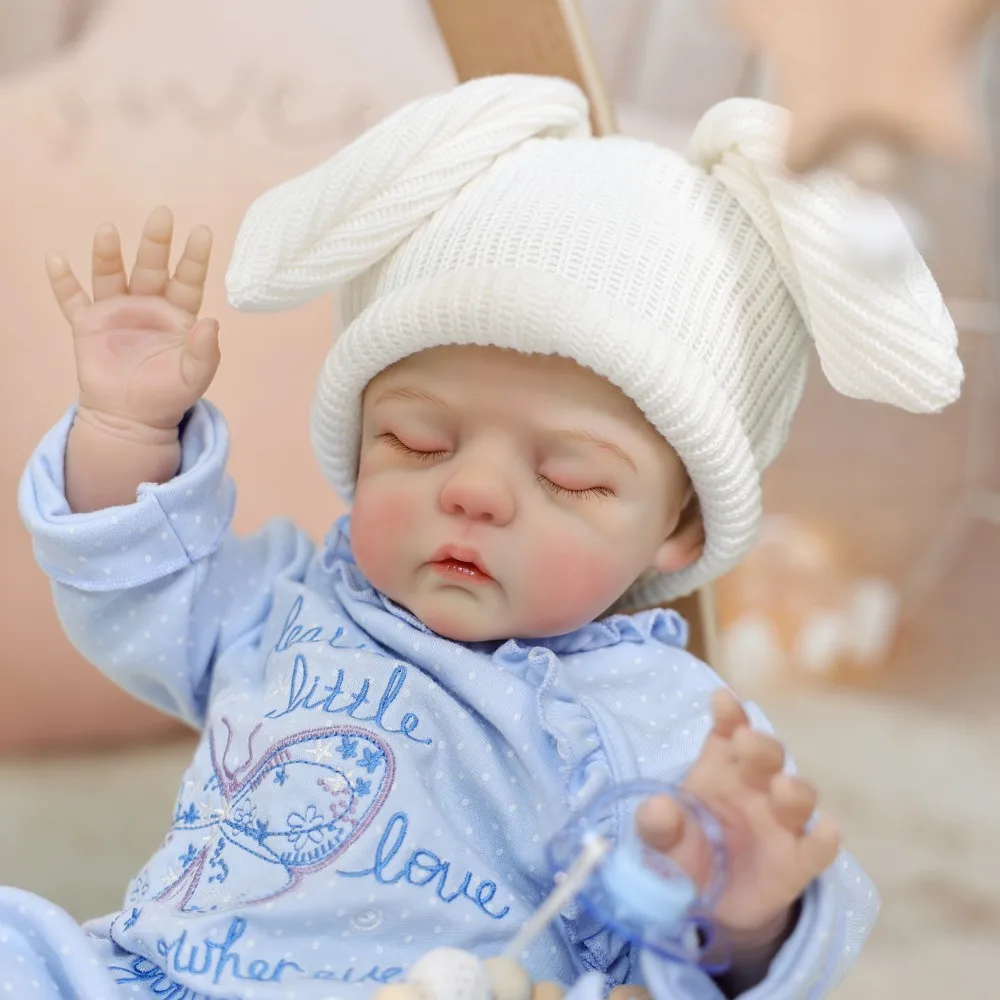 Realistic Lifelike Reborn Baby Doll Newborn Doll with Knitted Outfit Baby Comfort Doll Collectible Toy Gift