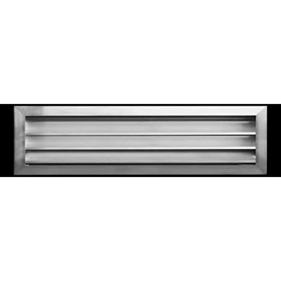 

26"W x 8"H Exterior Gable Louver Vent for Walls and Crawlspace - Weather-Resistant Air Grille with Screen Mesh - [Outer Dimensi