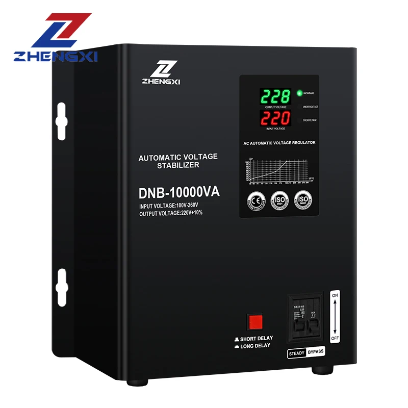 OEM High Quality DNB Single-Phase AVR 5000VA/10000VA SVC Voltage Regulator Stabilizer 220V AC Output for Home Use