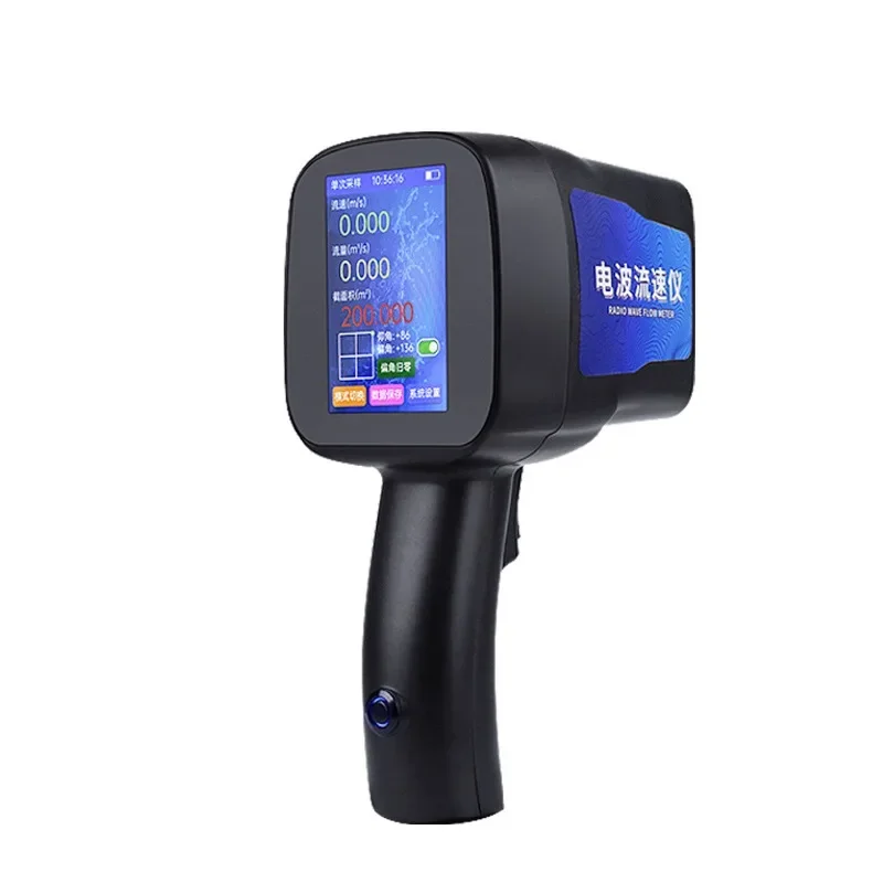 Radio wave velocimeter, portable river flow detection, non-contact Doppler radar handheld water flow velocimeter