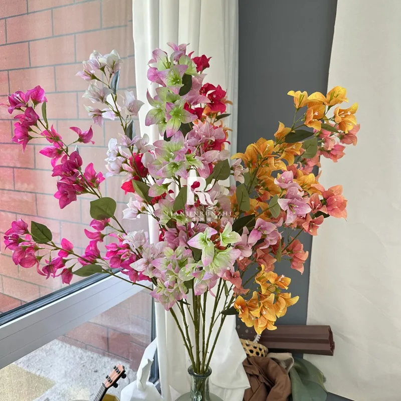 

Simulated Rose Red Triangle Plum Autumn Retro Triangle Plum Wedding Hall Road Guide Elevated Flower Row Insertion