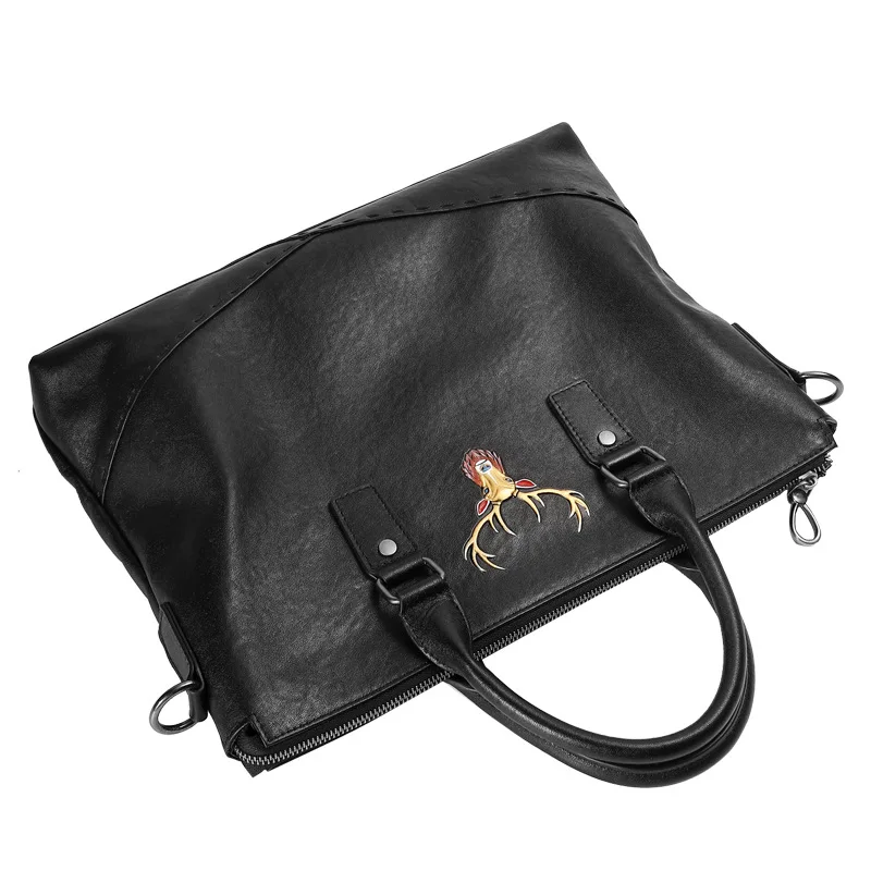 نمط حقيقي رسول العلامة التجارية الفاخرة الرجال حقيبة يد رجال الأعمال حقيبة جلد البقر حقيبة كمبيوتر أفقية موجز