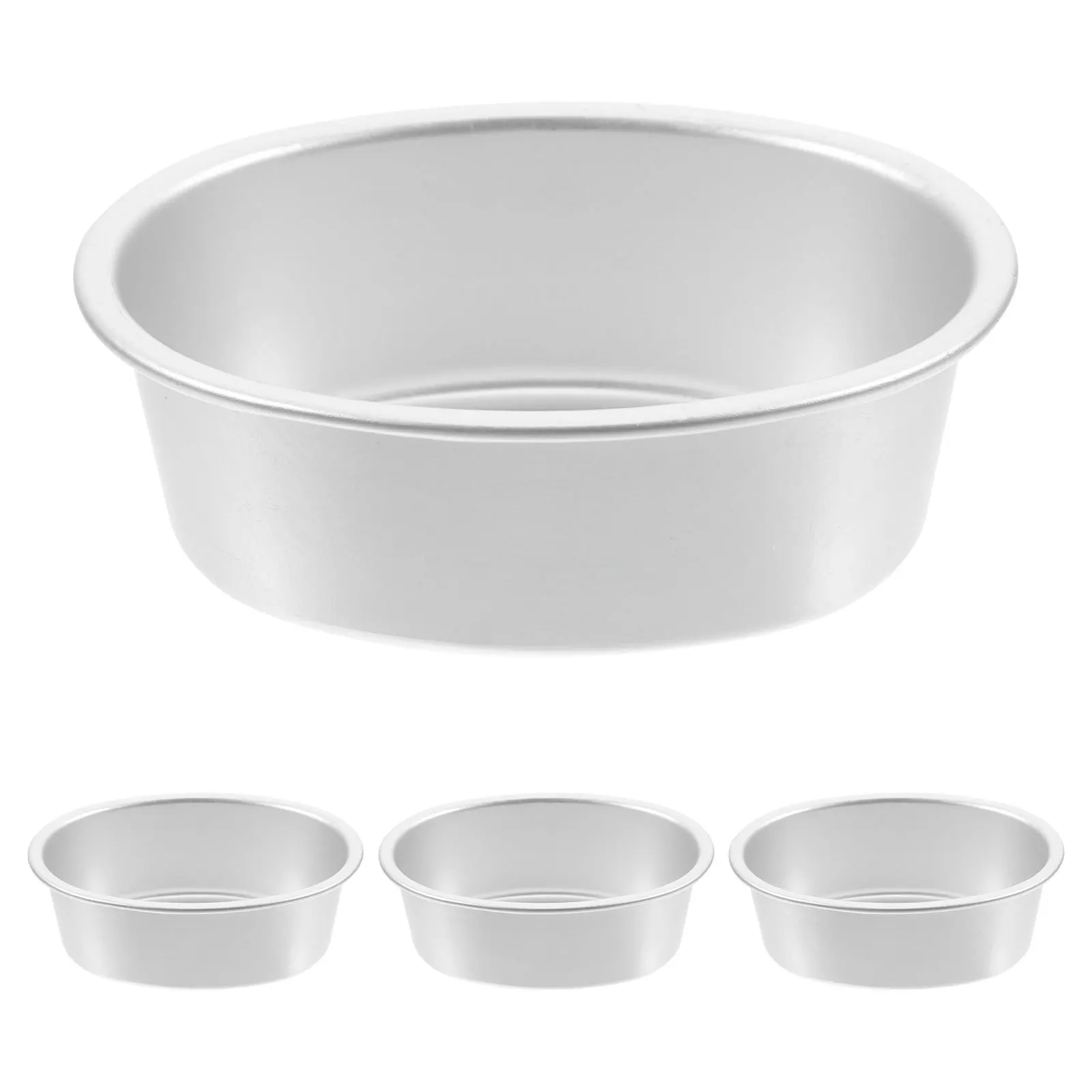 

4Pcs Oval Non-Stick Aluminum Alloy Cake Pan Baking Mold for Cheesecake Chiffon Fruit Cake Small Loaf Kitchen Accessories