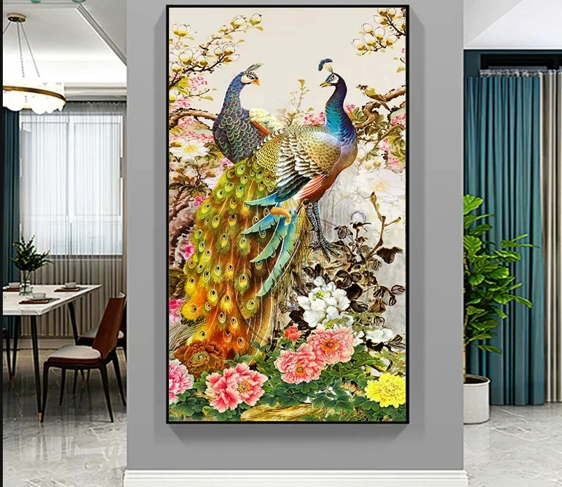 

Набор для вышивания «Павлины и цветы», 11ct, с нанесенным рисунком, для самостоятельного изготовления, для гостиной, с нитками из хлопка/шелка