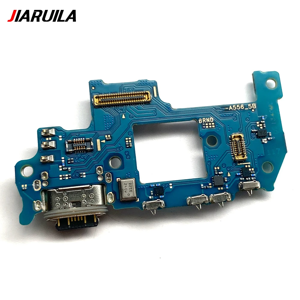 USB Charging Port Board Flex Cable Connector Parts For Samsung A25 5G A256B A35 5G A356E A55 5G A556E Microphone Module