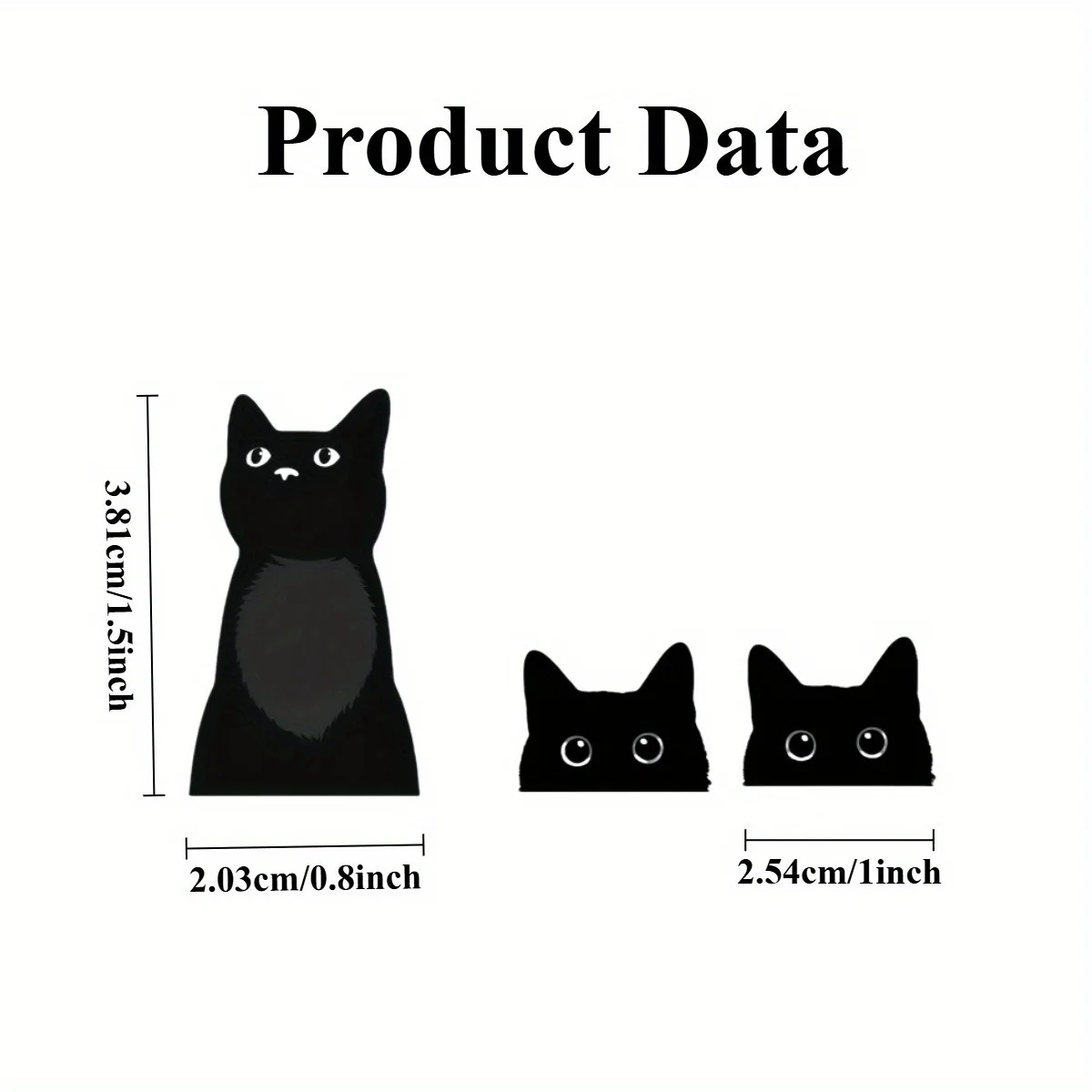 2pcs Cute Cat Peeking Car Rearview Mirror Stickers, Vinyl Decals for Side Mirrors,Cars,Laptops & Luggage, Lovely Decor for Women