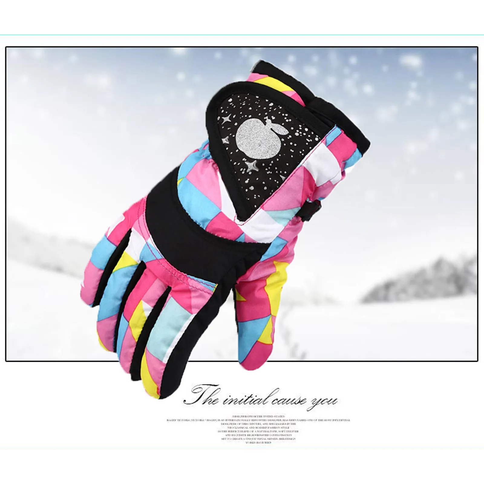 Guanti da sci invernali da neve per bambini ragazzi ragazze inverno caldo neve guanti antivento sport all\'aria aperta sci guanti per climi freddi