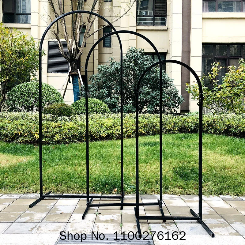 

1 Set=3pcs Wedding Arches Iron Pipe N-shaped Flower Stands Wedding Metal Props Background Artificial Flower Decorations