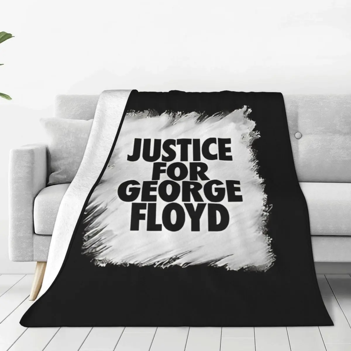 George Floyd Blankets I Can't Breathe Picnic Flannel Bedding Throws For Living Room Super Warm Custom Quality Bedspread Gift