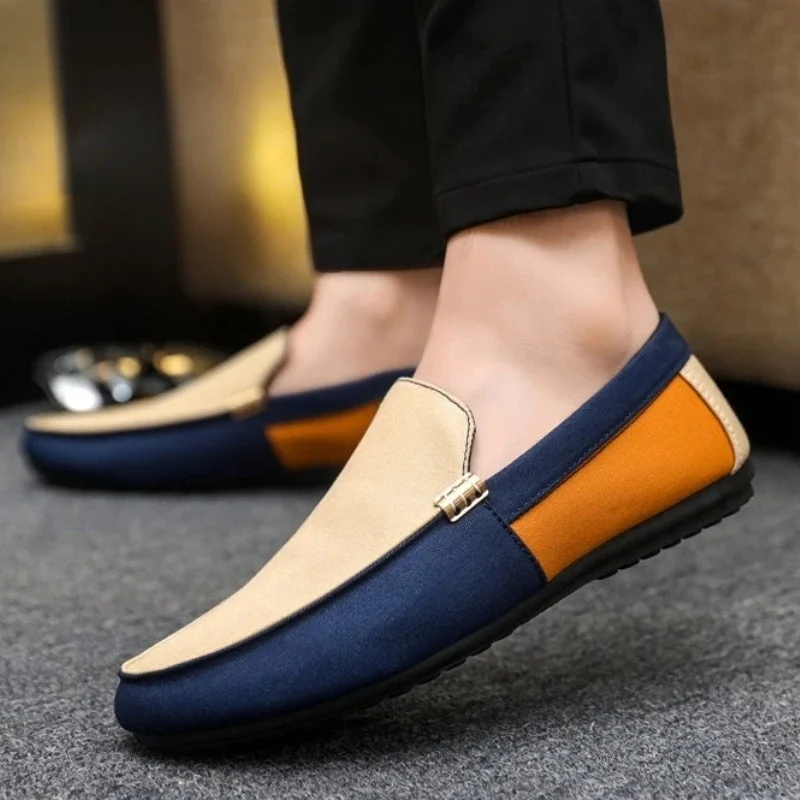 Fashion Spring Summer Men's Casual Single Shoes Breathable One Foot Lazy Shoes Driving Shoes