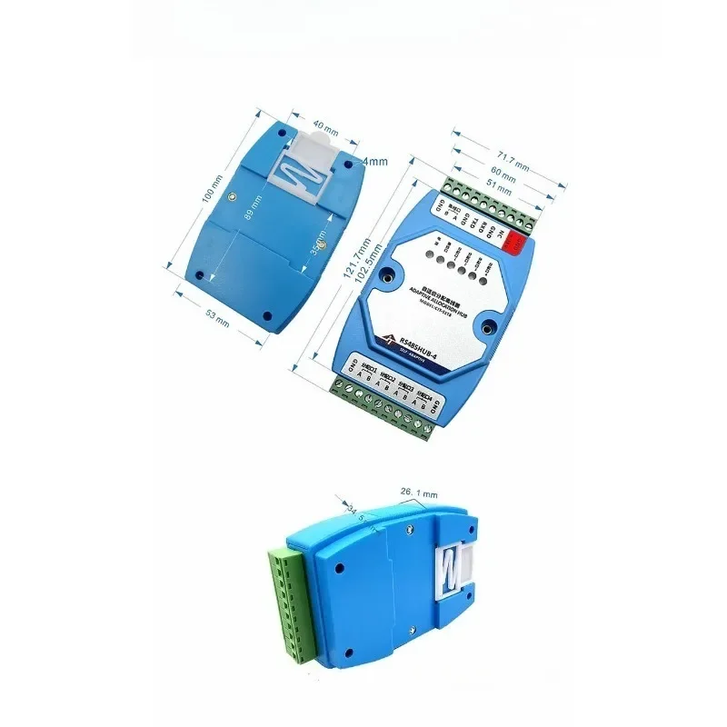 RS485 hub 8-port isolated, industrial-grade adaptive hub JT-51TB 4-port isolated hub single host