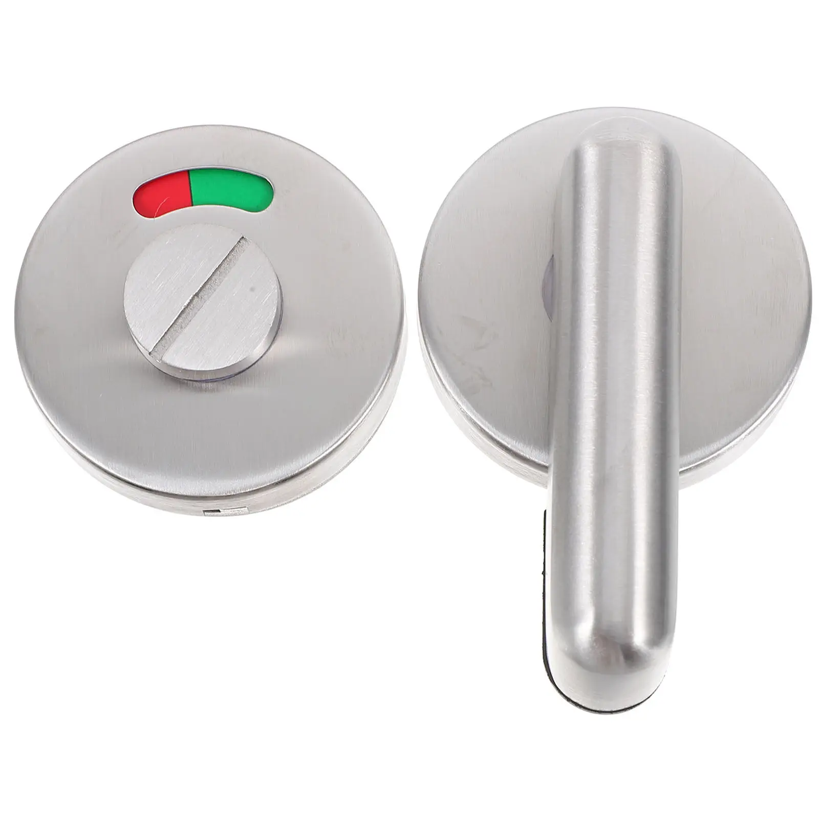 

304 Brushed Stainless Steel Privacy Door Lock with Hollow Turn Knob Red Green Indicator for Restroom Shower Toilet Partition