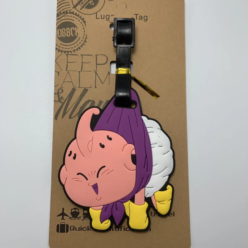 dragon ball anime cartoon Goku Majin Buu Vegeta luggage tag travel check-in cute standing tag boarding pass men Japanese style