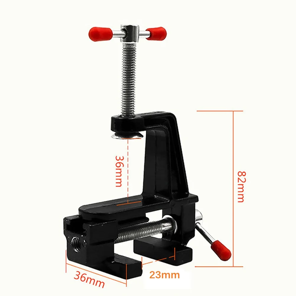 Mini Bench Vise Small Table Bench Vise Clamp Steel Screw And Handle For Household Diy Woodworking Hand Tools Aluminum Black