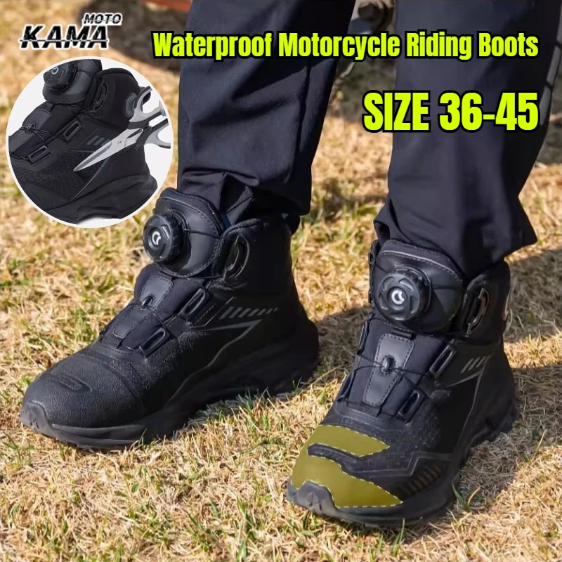 

Мотоботы S302 водонепроницаемые, всесезонные, черные, для мотопутешествий, для BMW 1250GS, для CFMOTO 800MT