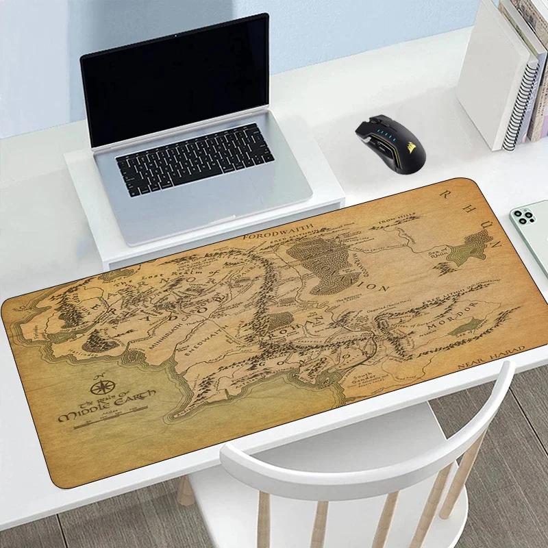 Old Map Large Mouse Pad 900x400 HD Gaming Computer Mousepad XL E-Sports Anti-Slip Rubber PC Keyboard Pads Office Laptop Desk mat