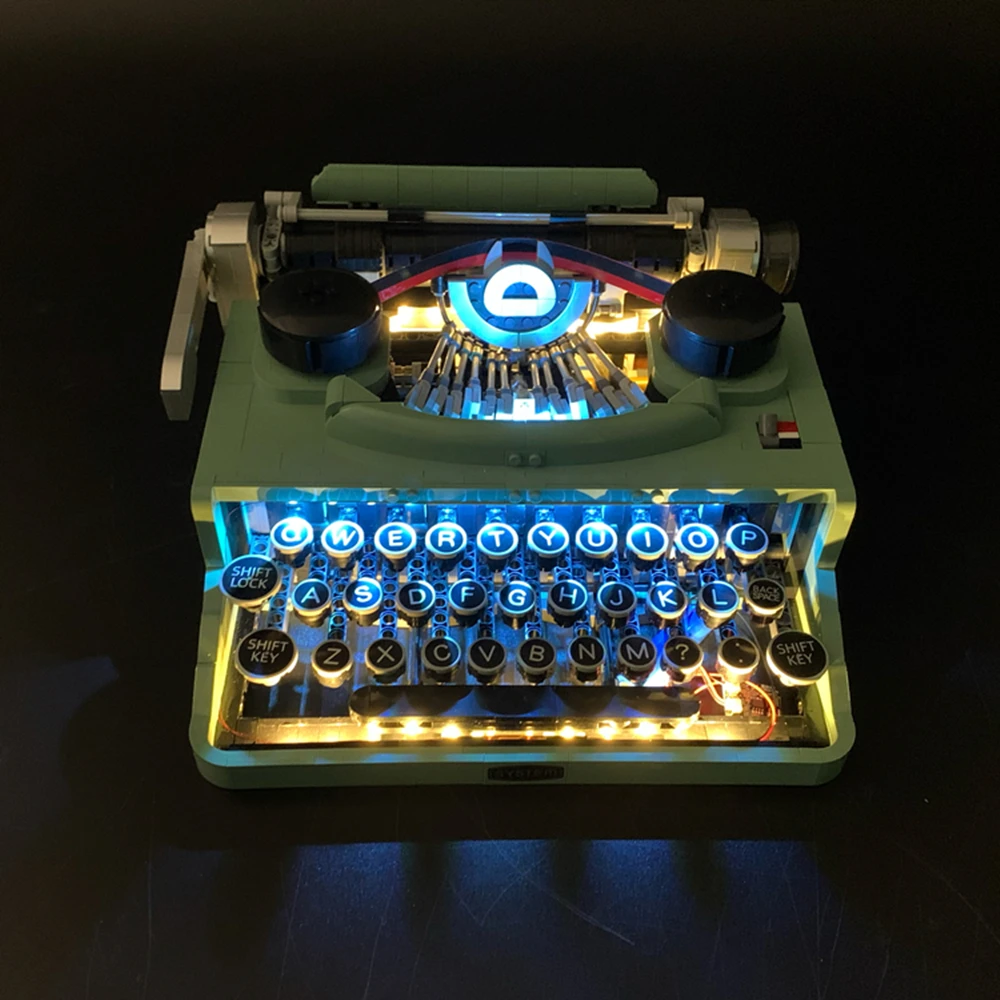 BYB LED Light For 21327 Retro Typewriter Building Blocks Decorative Lamp Remote Control Not Include Lego Building Blocks