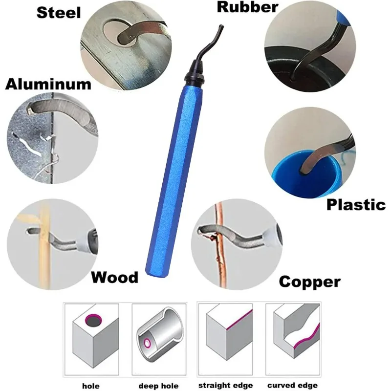 5/1Pcs Deburring Tool with Steel Blades Deburring Remover Cutting Tools for Metal Copper Plastic PVC Pipes 3D Printed Edges