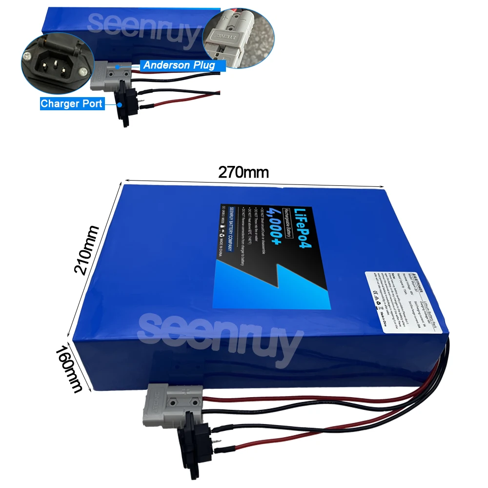 60V 30AH Lifepo4 With Charger 30A 50A 80A Lithium Iron Phosphate Battery Perfect For 4000W Tricycle Motorcycle Scooter Ebike