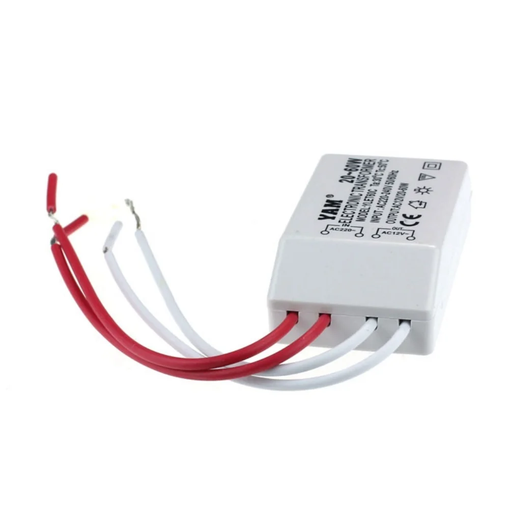 AC 220V To 12V 20-60W Halogen Light LED Driver Power Supply Electronic Transformer Suitable For Lamps Home Outdoor Tools