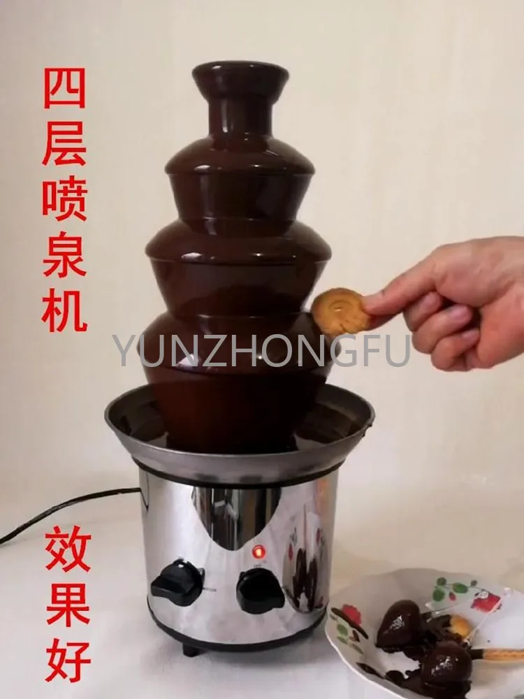 Diy Chocolate Fountain Machine Waterfall Hot Pot Melt Pulp Machine Automatic Melting Tower Party Home Life Commercial Use