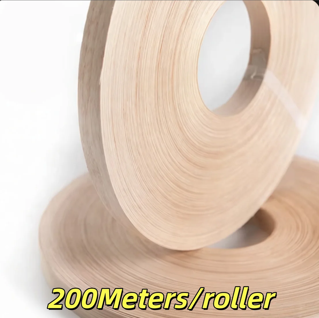 

200meters/roller Width:25mm T:0.5mm Natural Rubber Wood Veneer Edge Banding