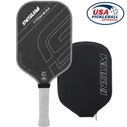 INSUM T-Titanium Pickleball Paddles,USAPA Approved,CTS-Carbon Titanium Surface, 1st Titanium Tech Pickleball Paddle-Silver