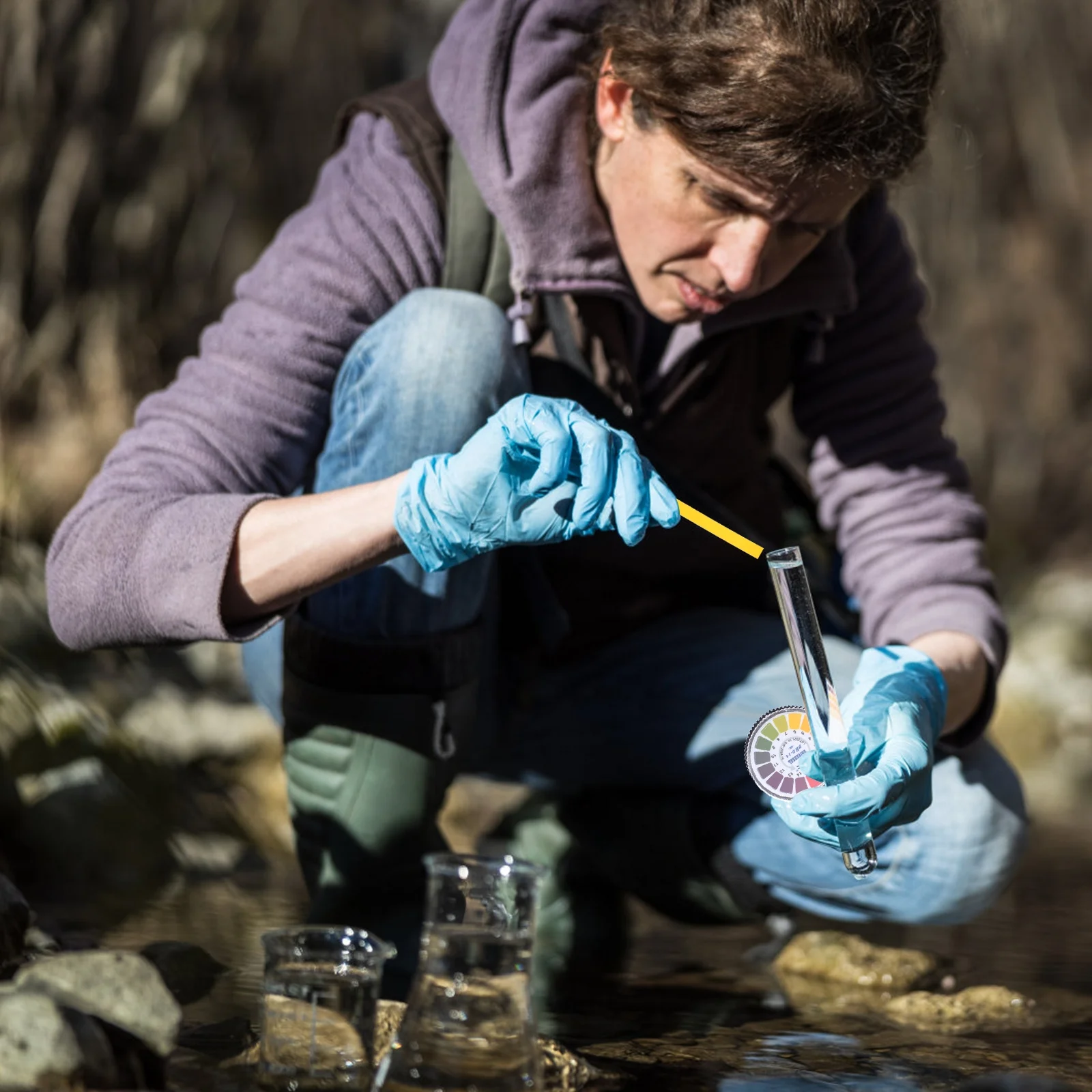 1 لفة ورق اختبار PH القلوية الحمضية العالمي السائل الحل اختبار الشريط دقيقة المحمولة حمض PH أوراق اختبار #6