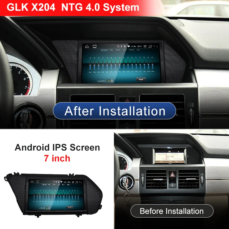 STWEI New Factory Price 7inch Android 14 Car Multimedia Players For Mercedes Benz GLK X204 GPS Navigation CarPlay AUTO Bluetooth